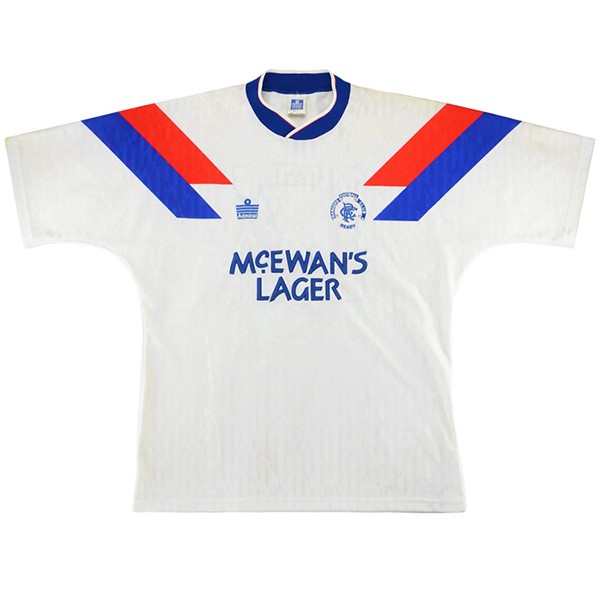 Tailandia Camiseta Rangers Segunda equipo Retro 1990 1992 Blanco